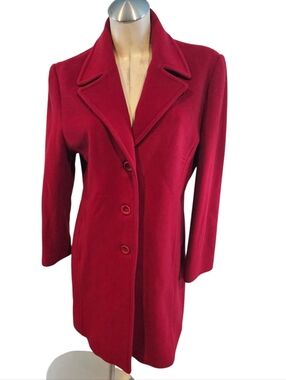 Kristen Blake Size 12P Red Coat Cashmere Blend